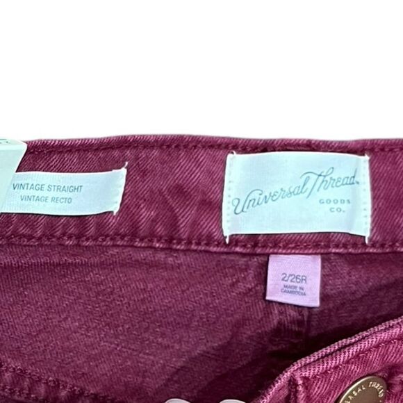 Universal Thread Women’s Vintage Stretch Vintage Straight Jeans, Size 2/26R, NWT - Picture 8 of 12